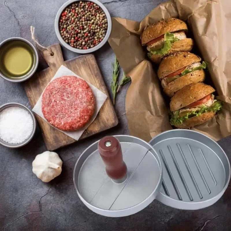 Antihaft Burgerpresse mit Wachspapier