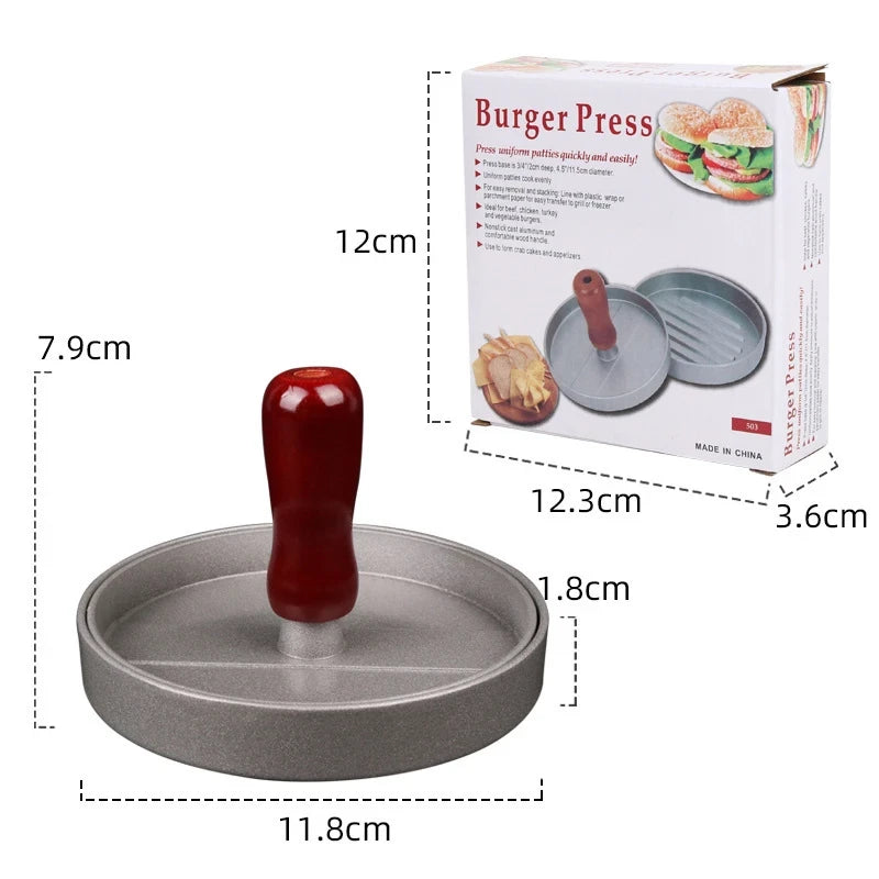 Antihaft Burgerpresse mit Wachspapier