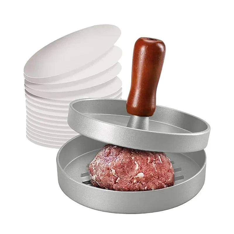 Antihaft Burgerpresse mit Wachspapier