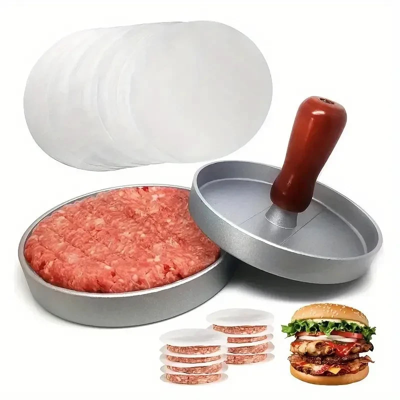 Antihaft Burgerpresse mit Wachspapier